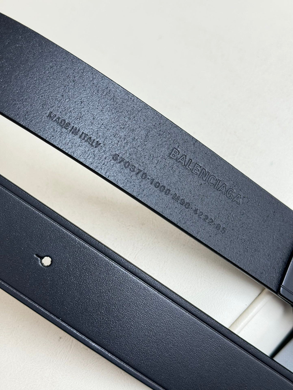 Balenciaga 5703701CH0B1000 Black & Silver Designer Belt - detail image 7