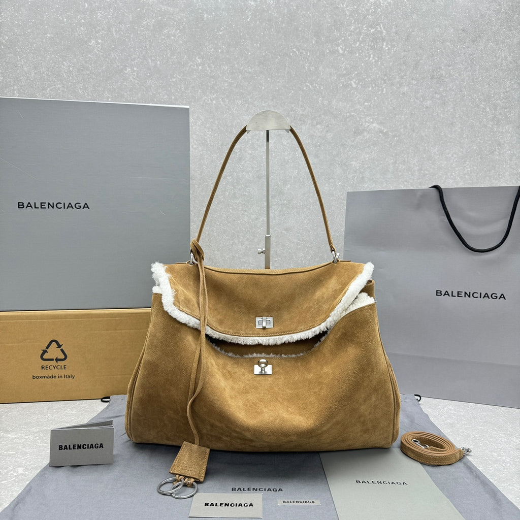 Balenciaga 92866LARGE Brown Designer Handbag