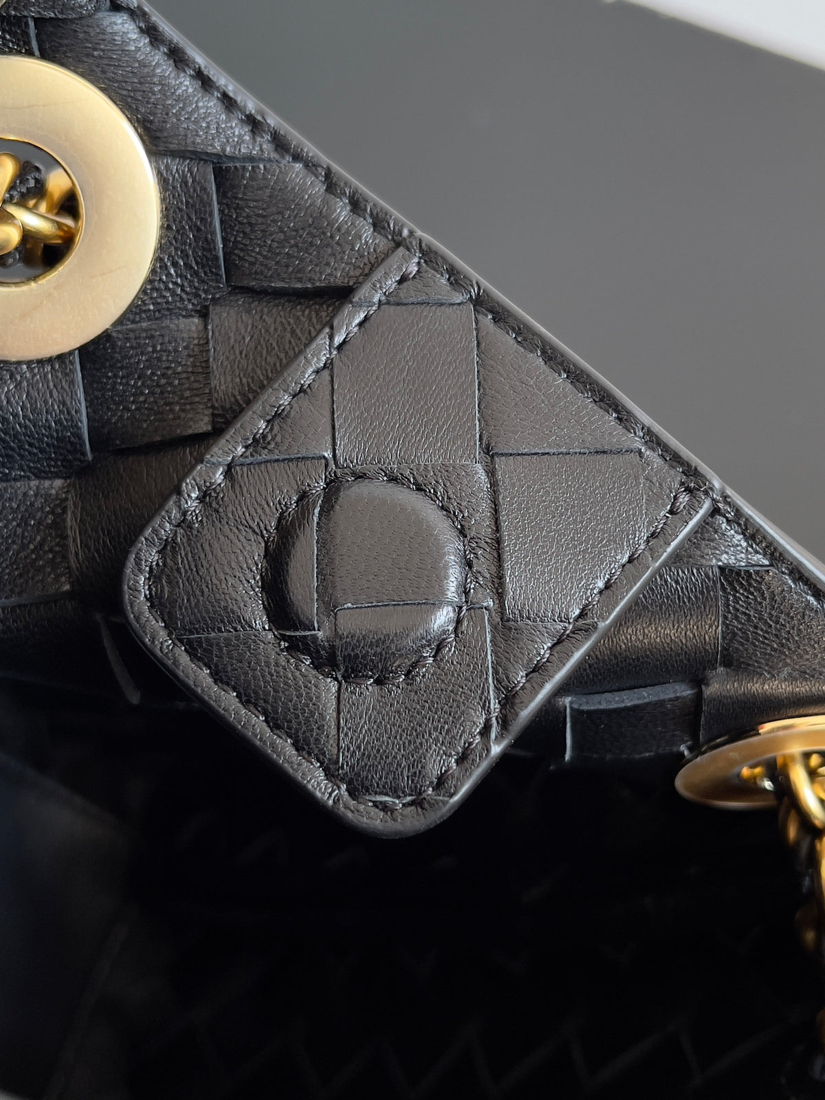 Bottega Veneta 817175 Black Chain Bag - detail image 6