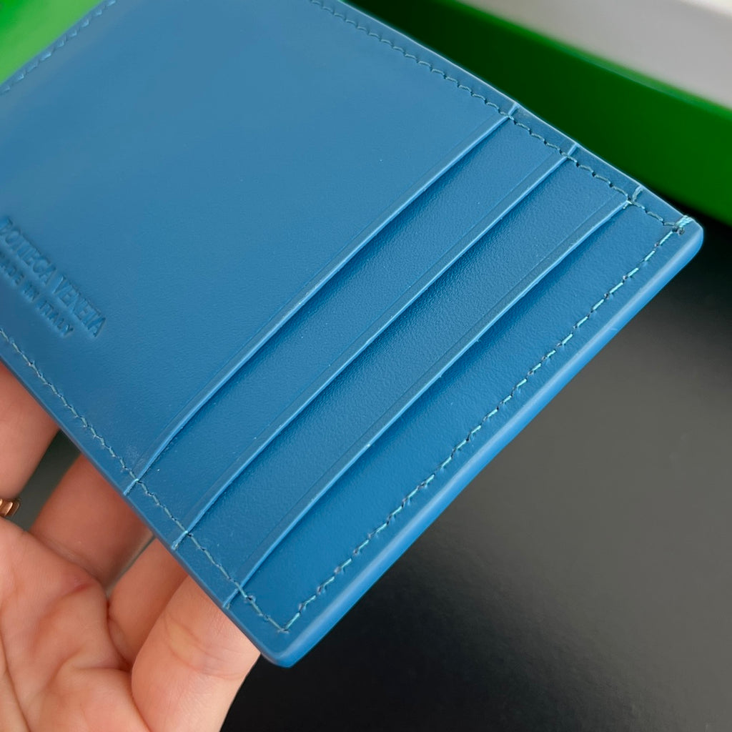 Bottega Veneta Blue & Green Card Holder - detail image 7