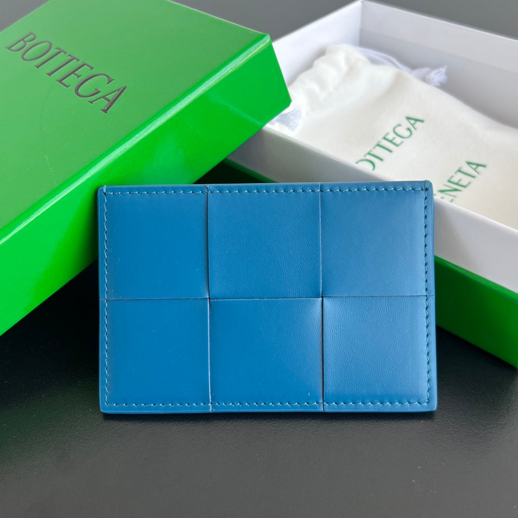 Bottega Veneta Blue & Green Card Holder