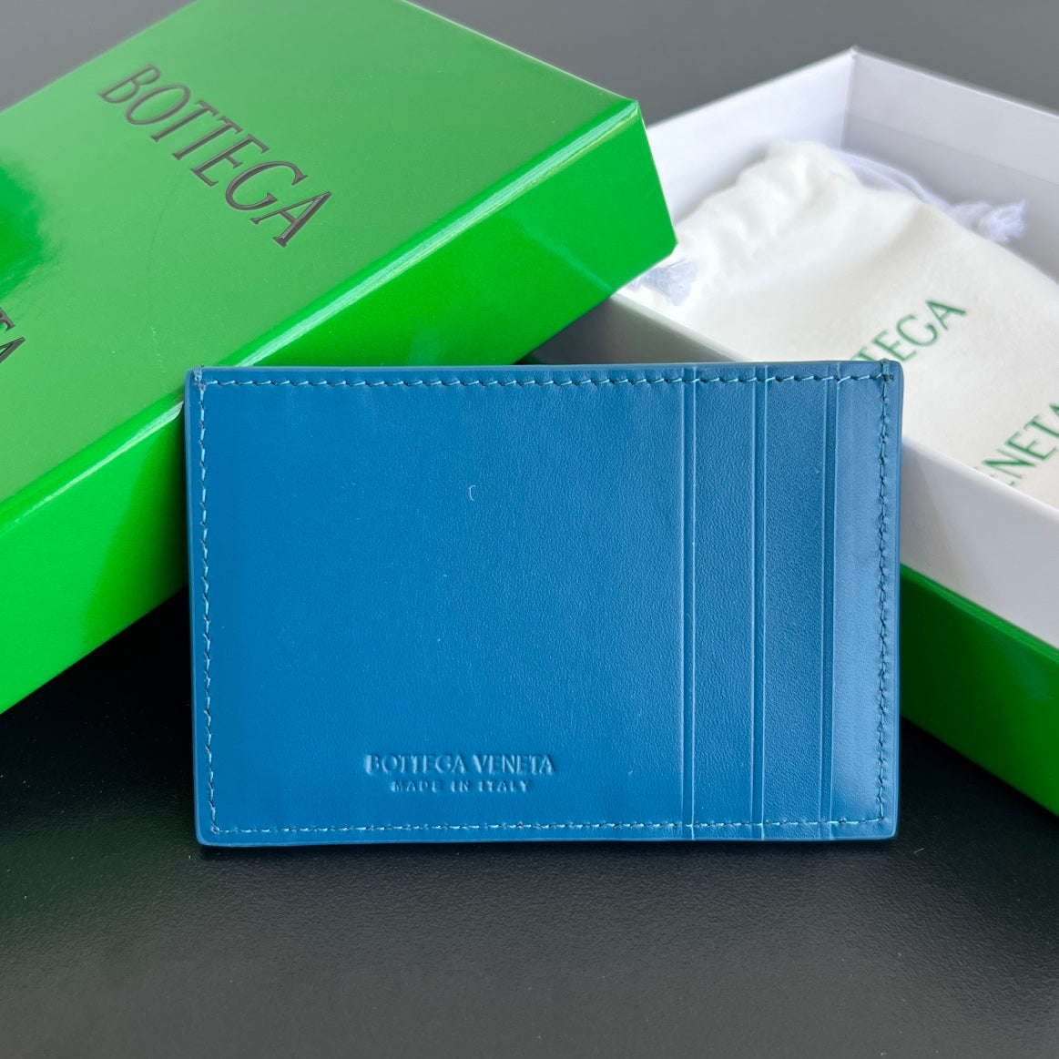 Bottega Veneta Blue & Green Card Holder - detail image 2
