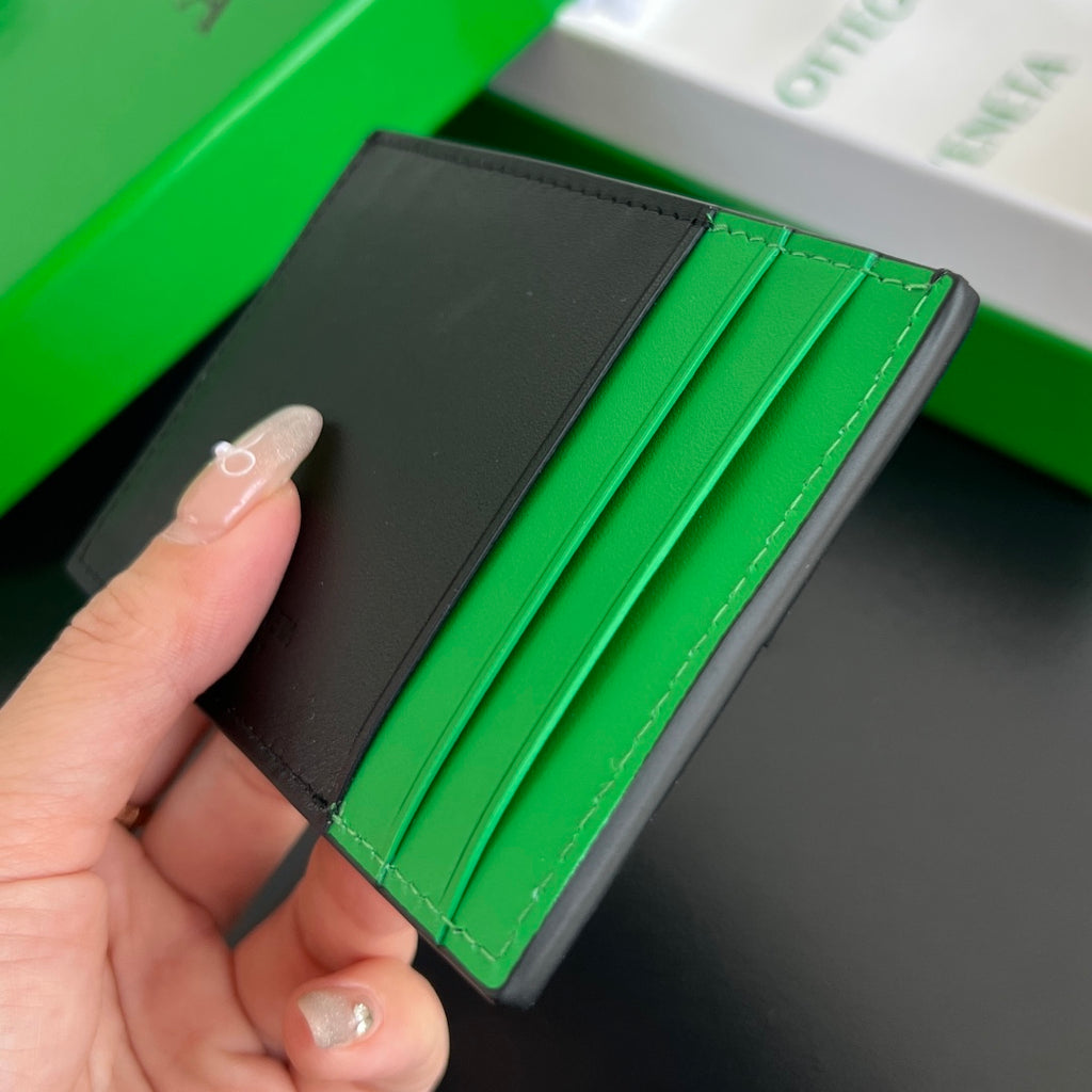Bottega Veneta Black & Green Card Holder Edition 2 - detail image 7