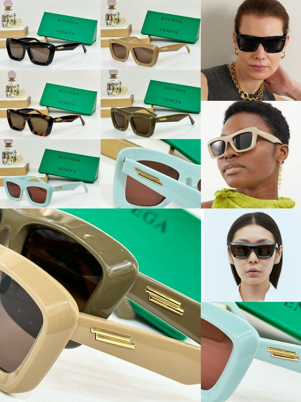 Bottega Veneta BV1283S Green Designer Sunglasses 53-19-145 mm - detail image 9