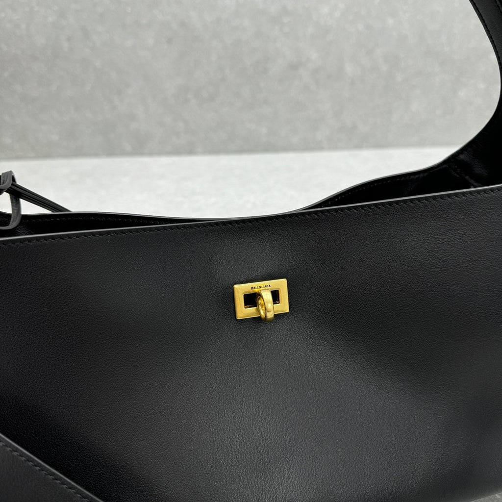 Balenciaga 92876 Black & Gold Hobo Bag - detail image 6