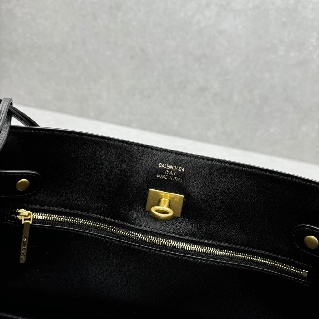 Balenciaga 92876 Black & Gold Hobo Bag - detail image 8