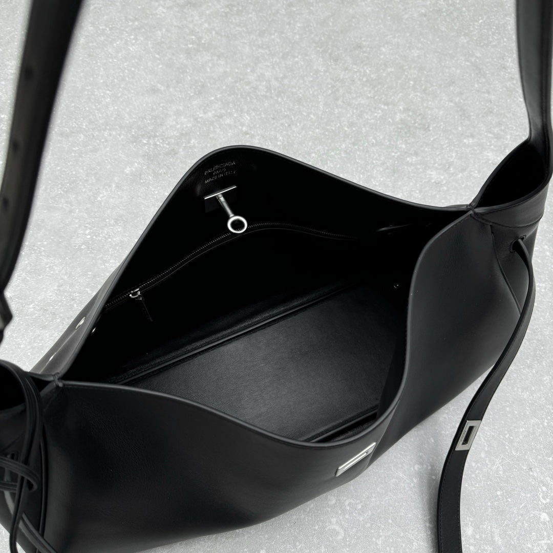 Balenciaga 92876SMALL Black & Silver Designer Handbag - detail image 9