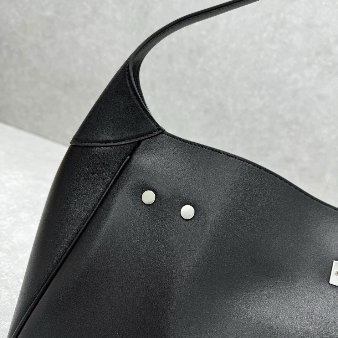Balenciaga 92876SMALL Black & Silver Designer Handbag - detail image 10