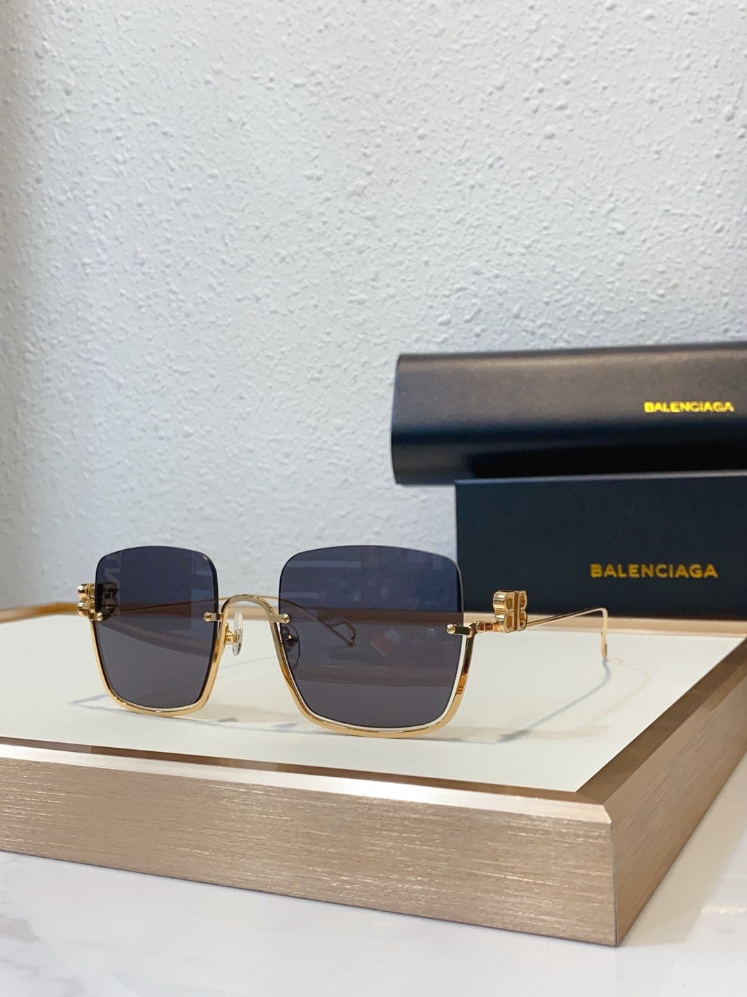 Balenciaga BB0122S Rose Gold Designer Sunglasses - detail image 5