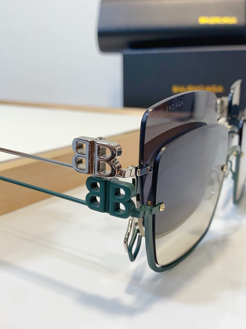Balenciaga BB0122S Rose Gold Designer Sunglasses - detail image 8