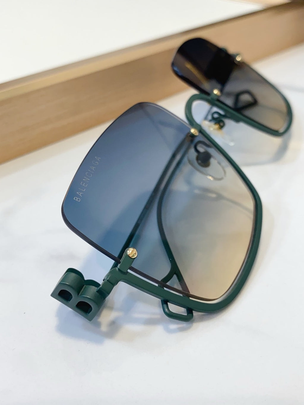 Balenciaga BB0122S Rose Gold Designer Sunglasses - detail image 6