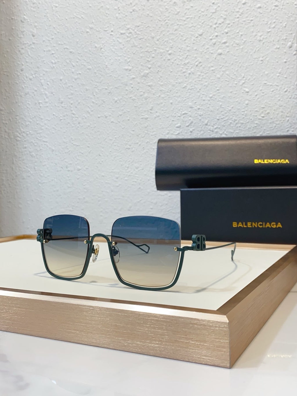 Balenciaga BB0122S Rose Gold Designer Sunglasses - detail image 2