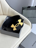 Balenciaga 8119052ABJH1000 Black & Gold Designer Belt