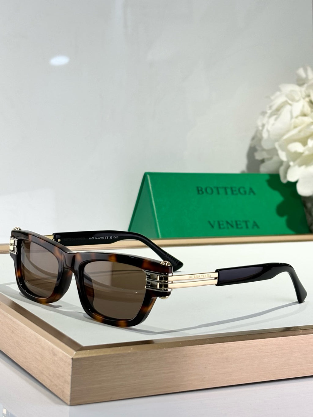Bottega Veneta BV1308S Green Designer Sunglasses 50-19-145 mm - detail image 5