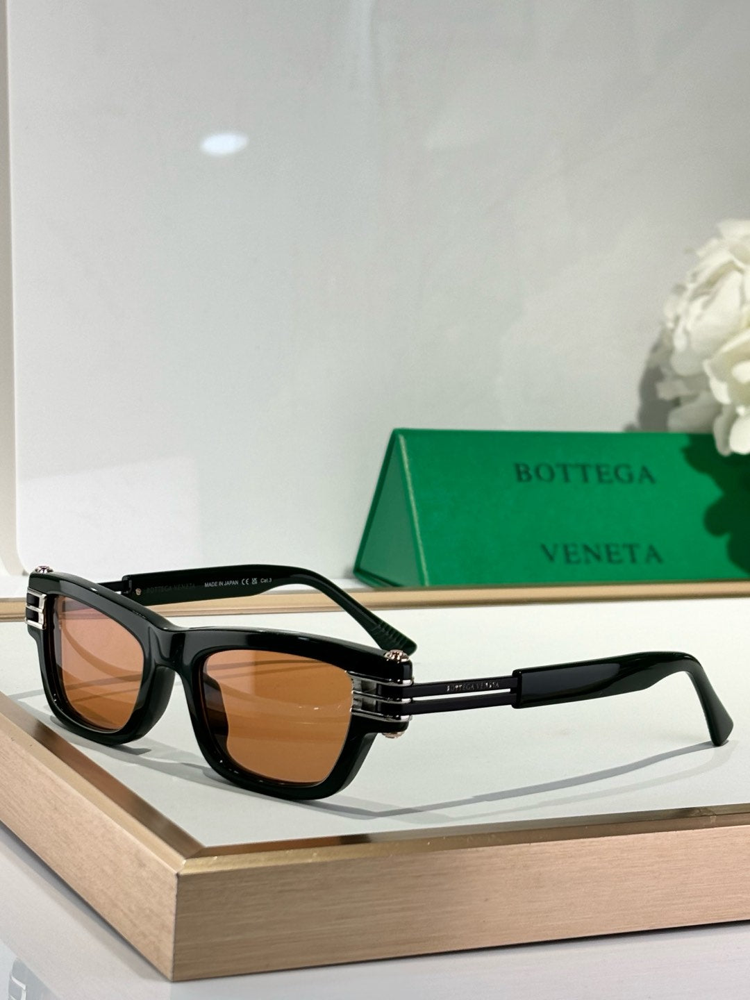 Bottega Veneta BV1308S Green Designer Sunglasses 50-19-145 mm - detail image 3