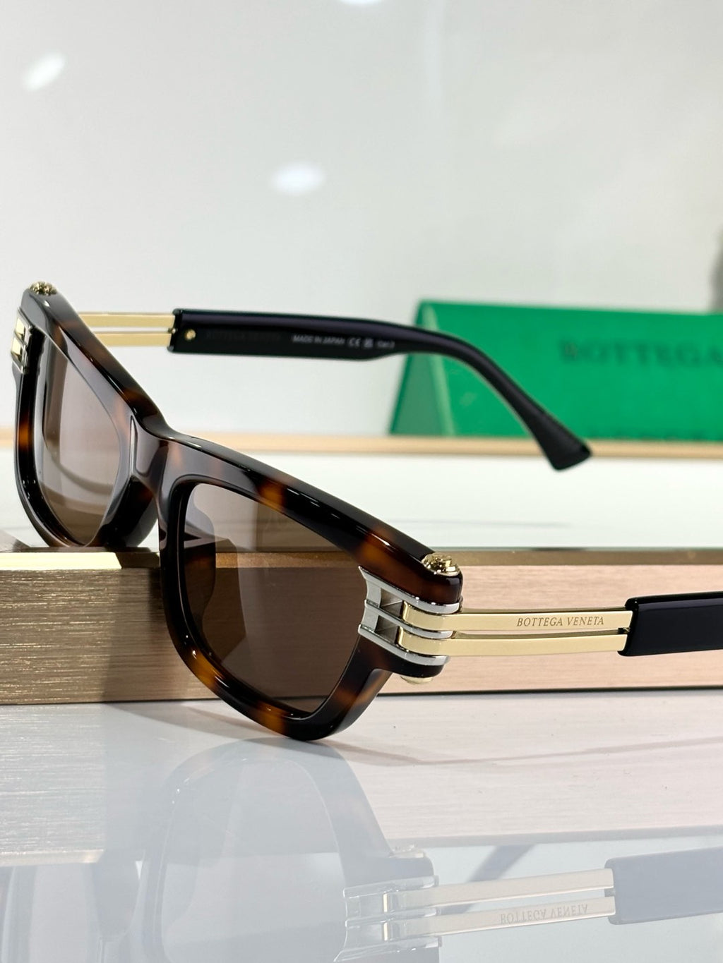 Bottega Veneta BV1308S Green Designer Sunglasses 50-19-145 mm - detail image 7