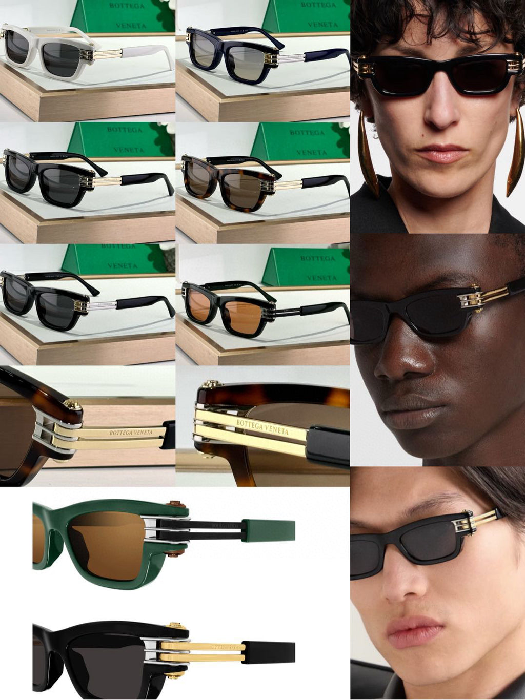 Bottega Veneta BV1308S Green Designer Sunglasses 50-19-145 mm - detail image 9