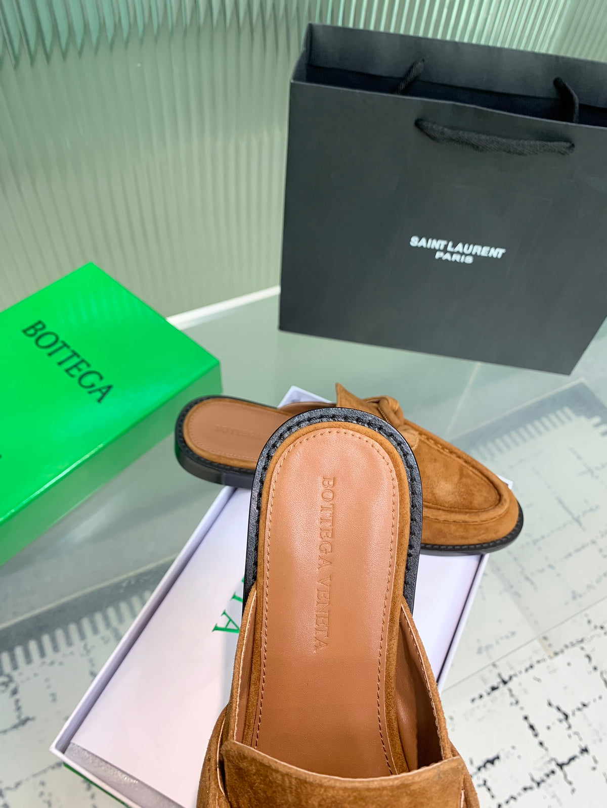 Bottega Veneta 40.41.42 Brown Slides EU 35-42 - detail image 7