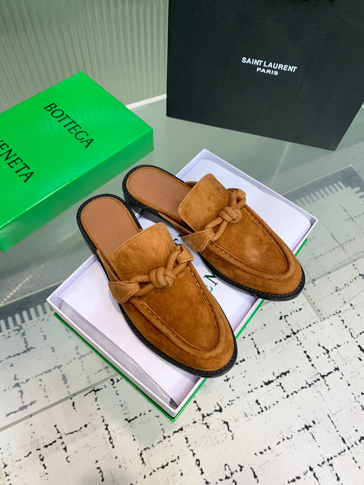 Bottega Veneta 40.41.42 Brown Slides EU 35-42 - detail image 2