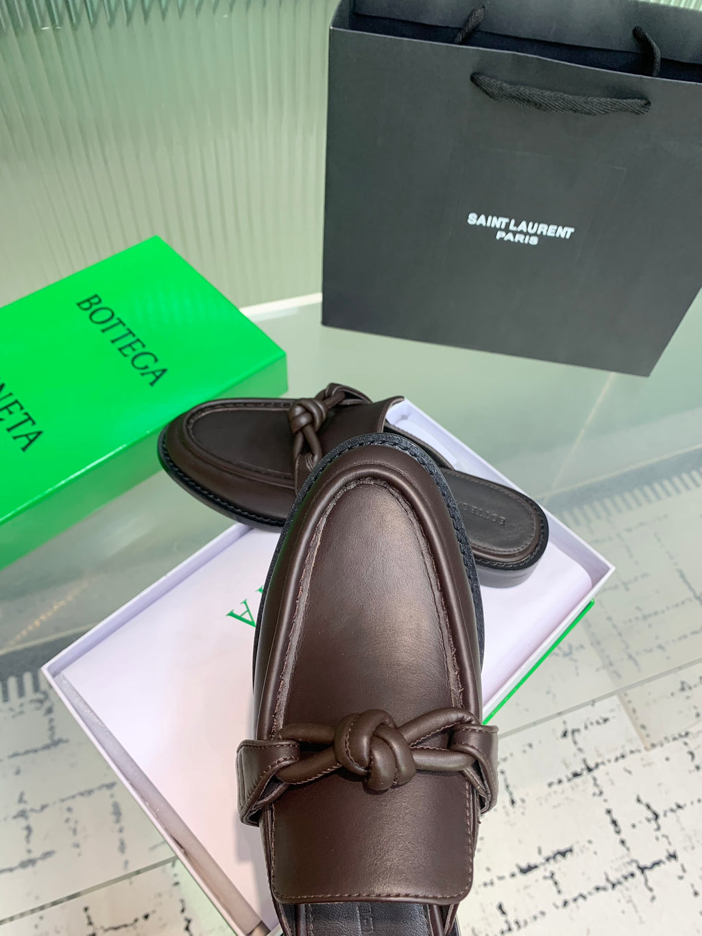 Bottega Veneta 40.41.42 Black & Green Slides EU 35-42 Edition 2 - detail image 7