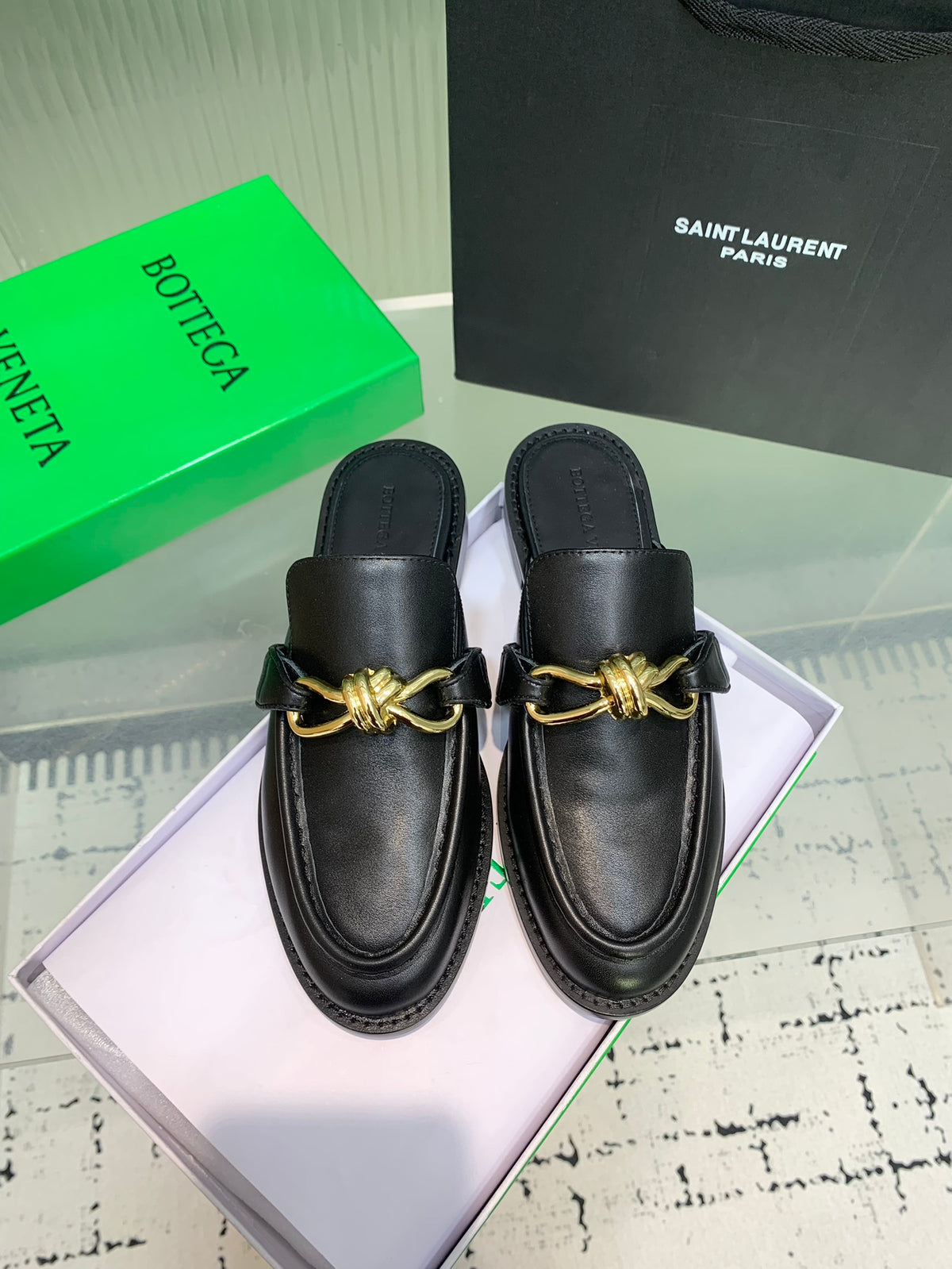 Bottega Veneta Black & Green Designer Shoes EU 35-42 Edition 29