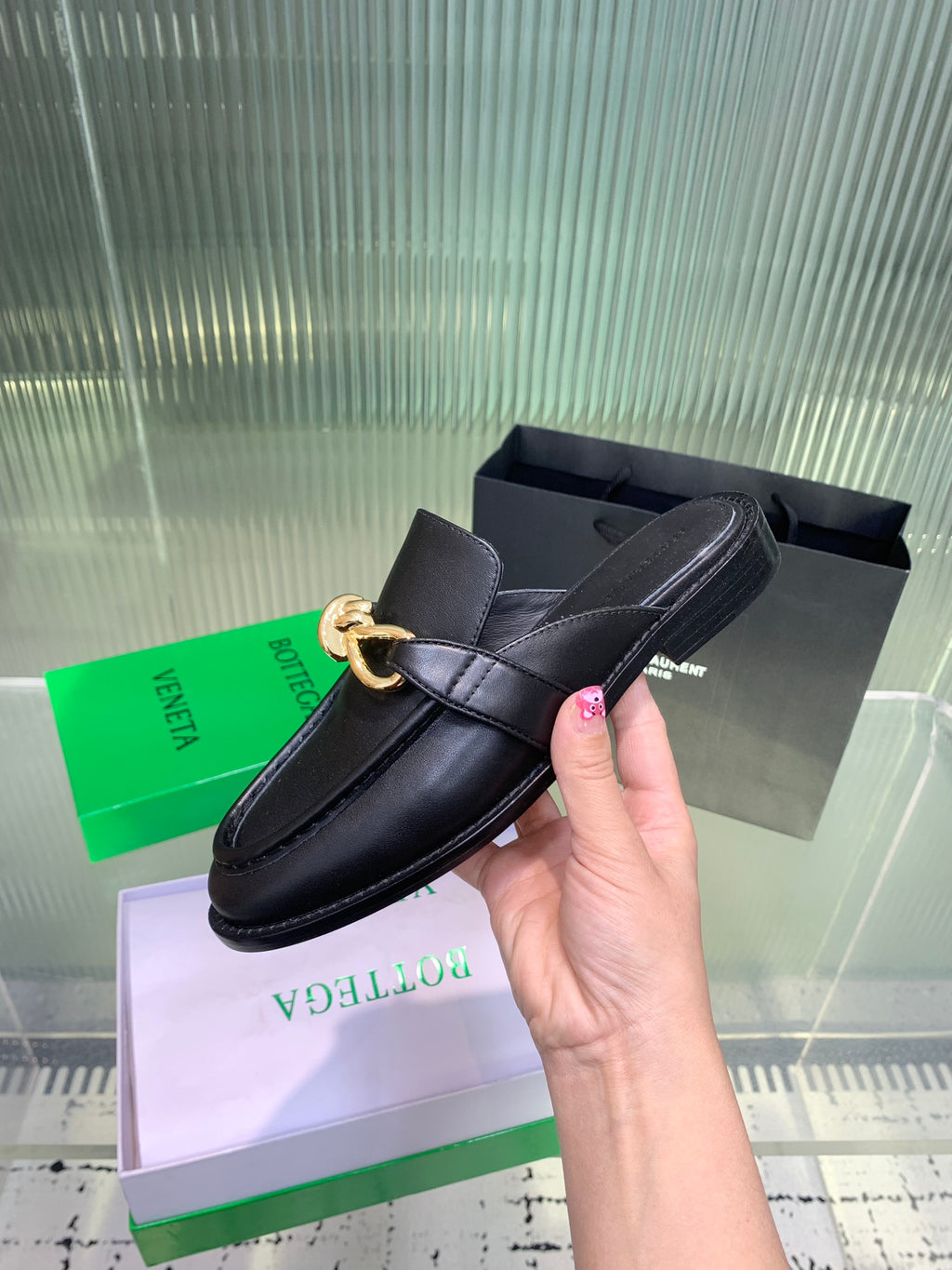 Bottega Veneta Black & Green Designer Shoes EU 35-42 Edition 29 - detail image 6