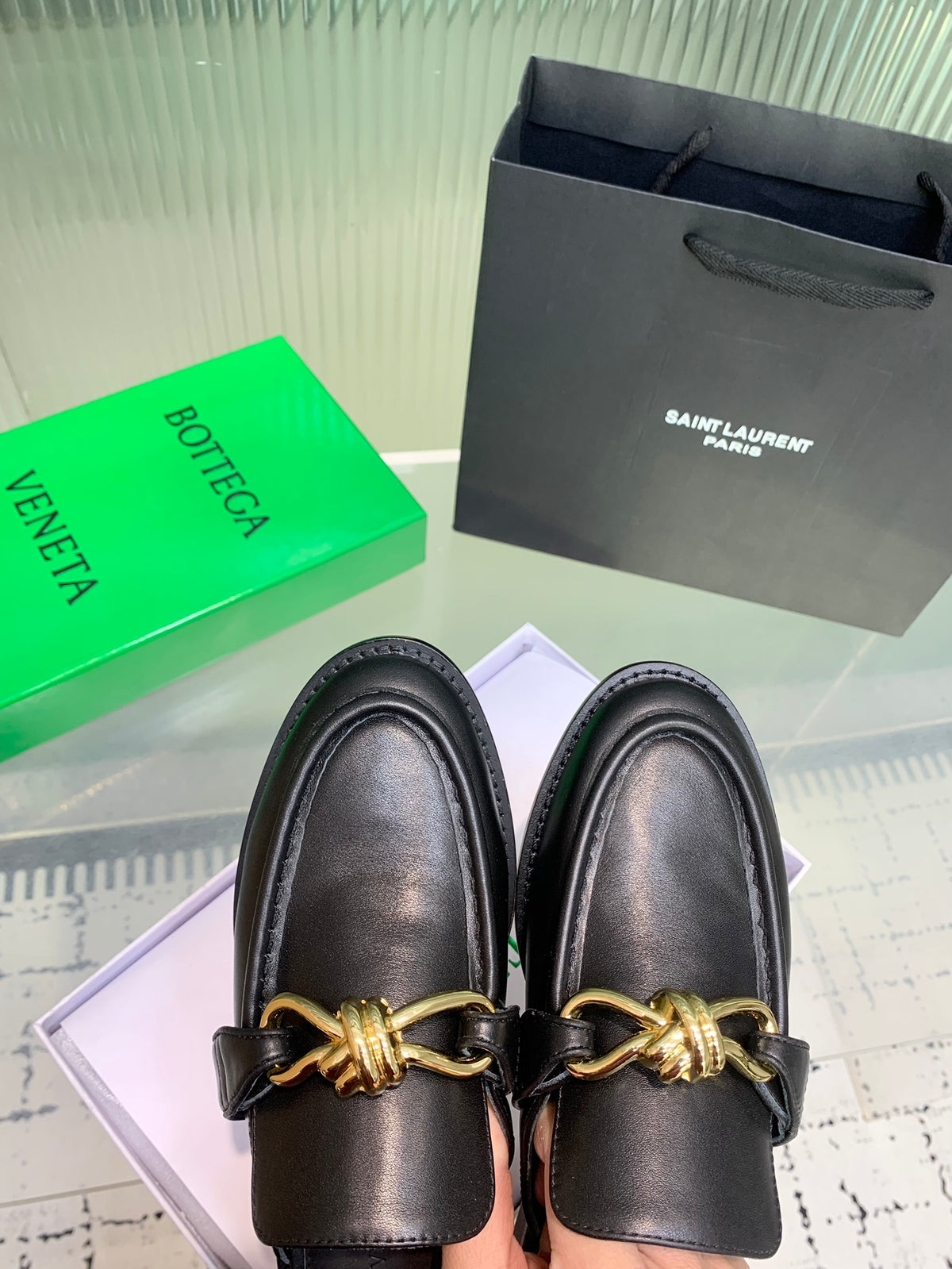 Bottega Veneta Black & Green Designer Shoes EU 35-42 Edition 29 - detail image 7