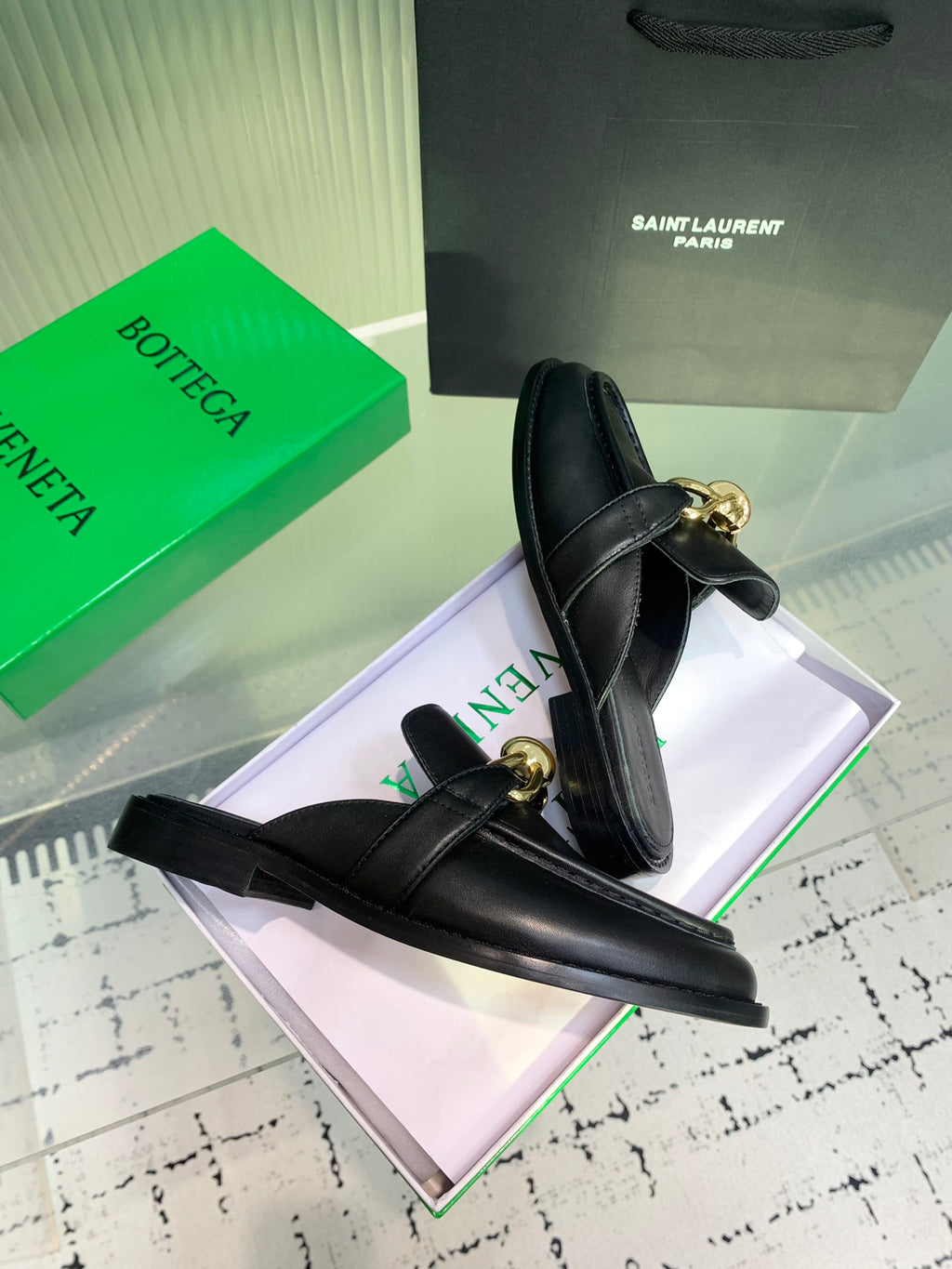 Bottega Veneta Black & Green Designer Shoes EU 35-42 Edition 29 - detail image 4