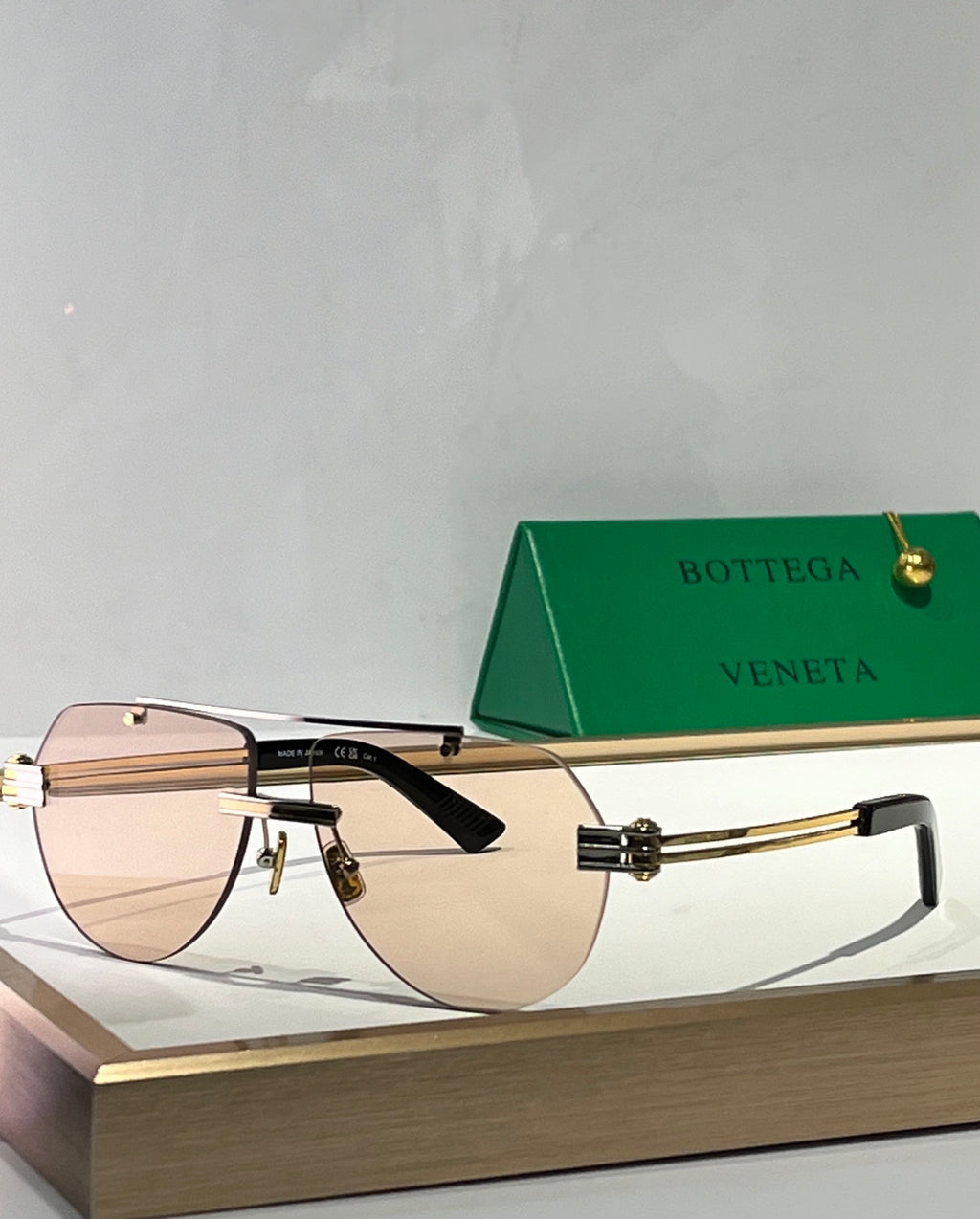Bottega Veneta BV1342S Green Designer Sunglasses 50-13-145 mm Edition 2 - detail image 5