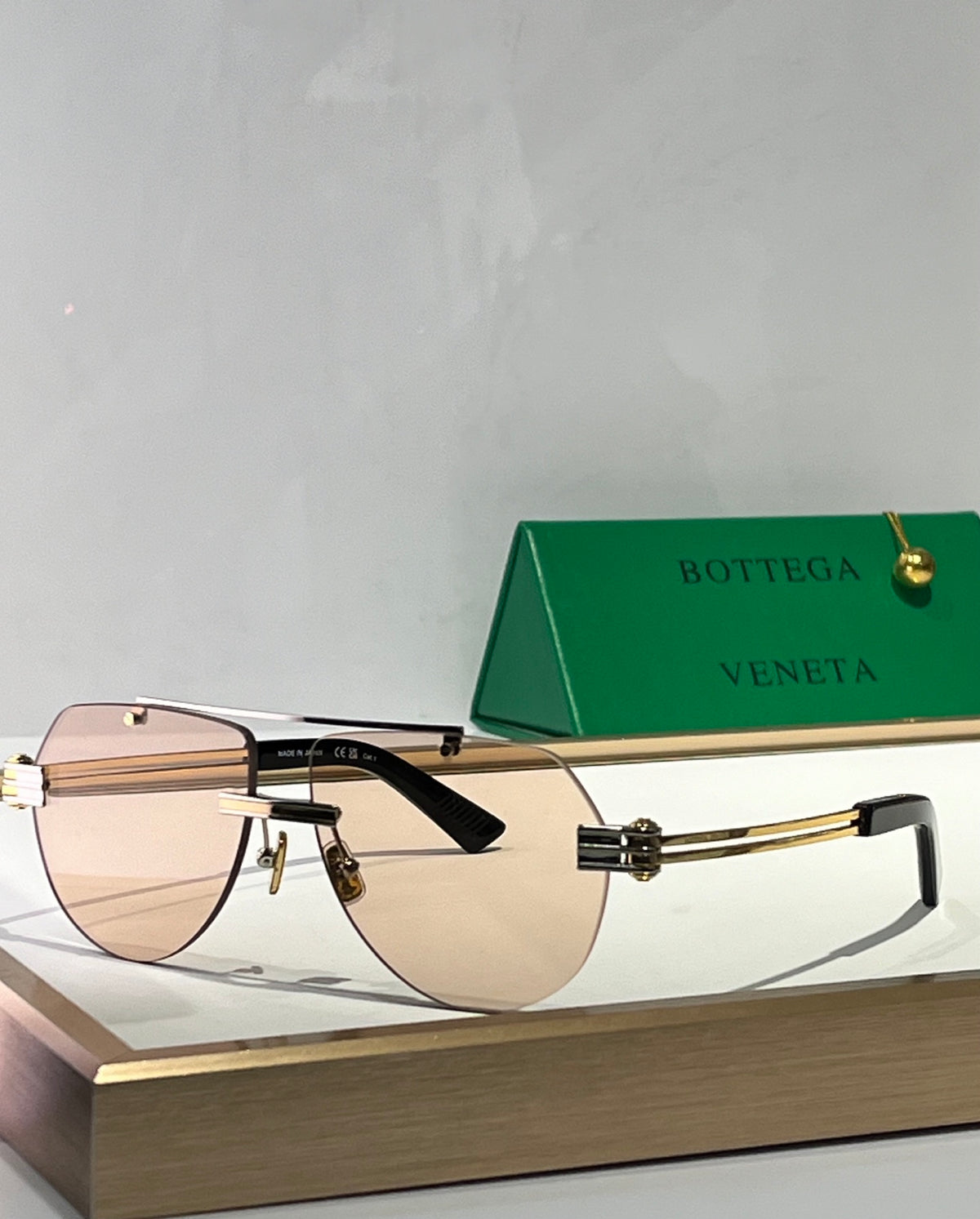 Bottega Veneta BV1342S Green Designer Sunglasses 50-13-145 mm Edition 2 - detail image 5