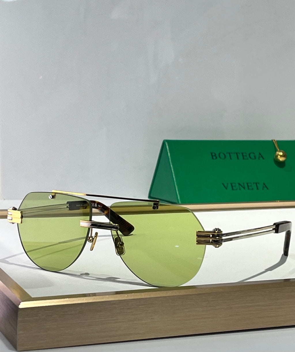 Bottega Veneta BV1342S Green Designer Sunglasses 50-13-145 mm Edition 2 - detail image 4