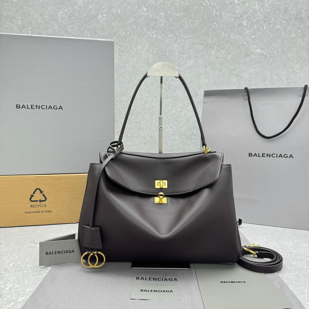 Balenciaga 92866MEDIUM Red & Black Designer Handbag
