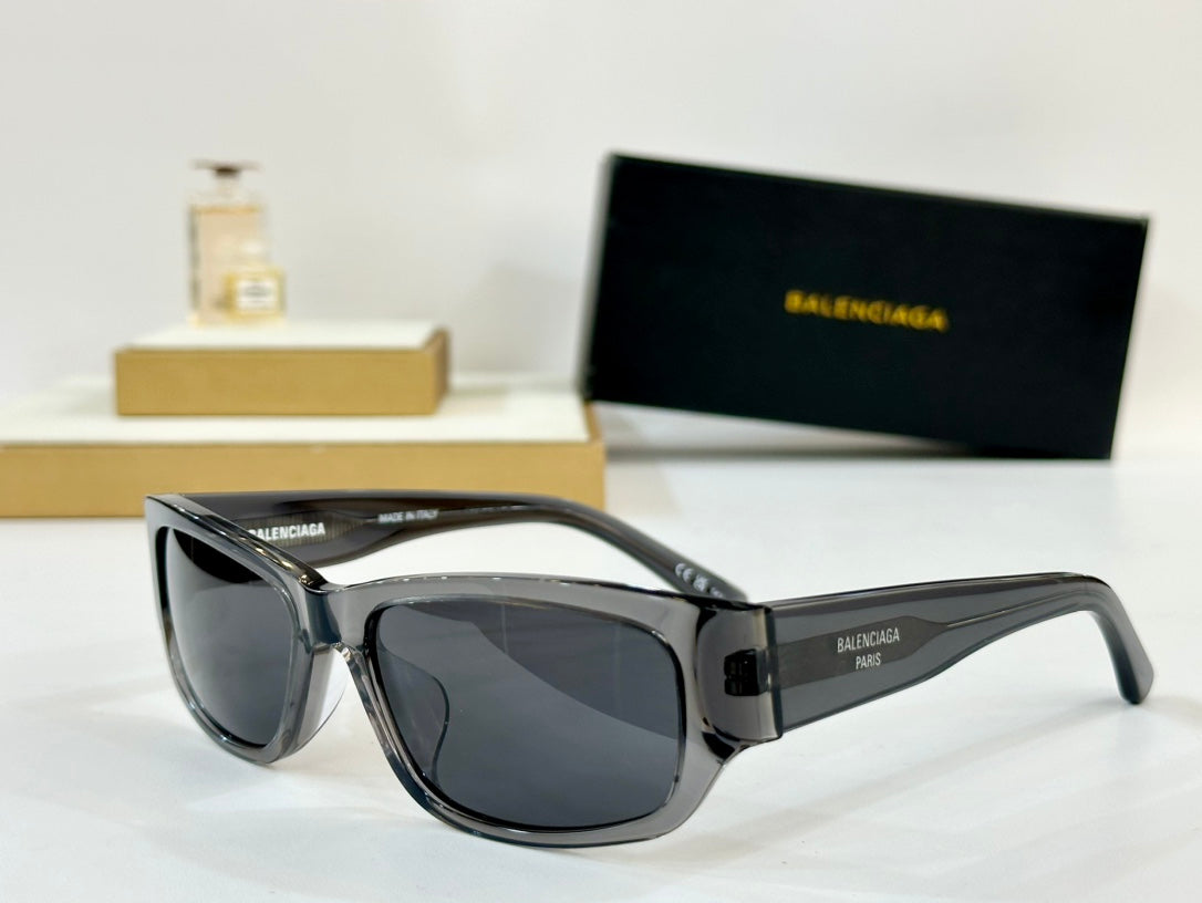 Balenciaga BB0368SK Black & Olive Green Designer Sunglasses 57-17-140 mm