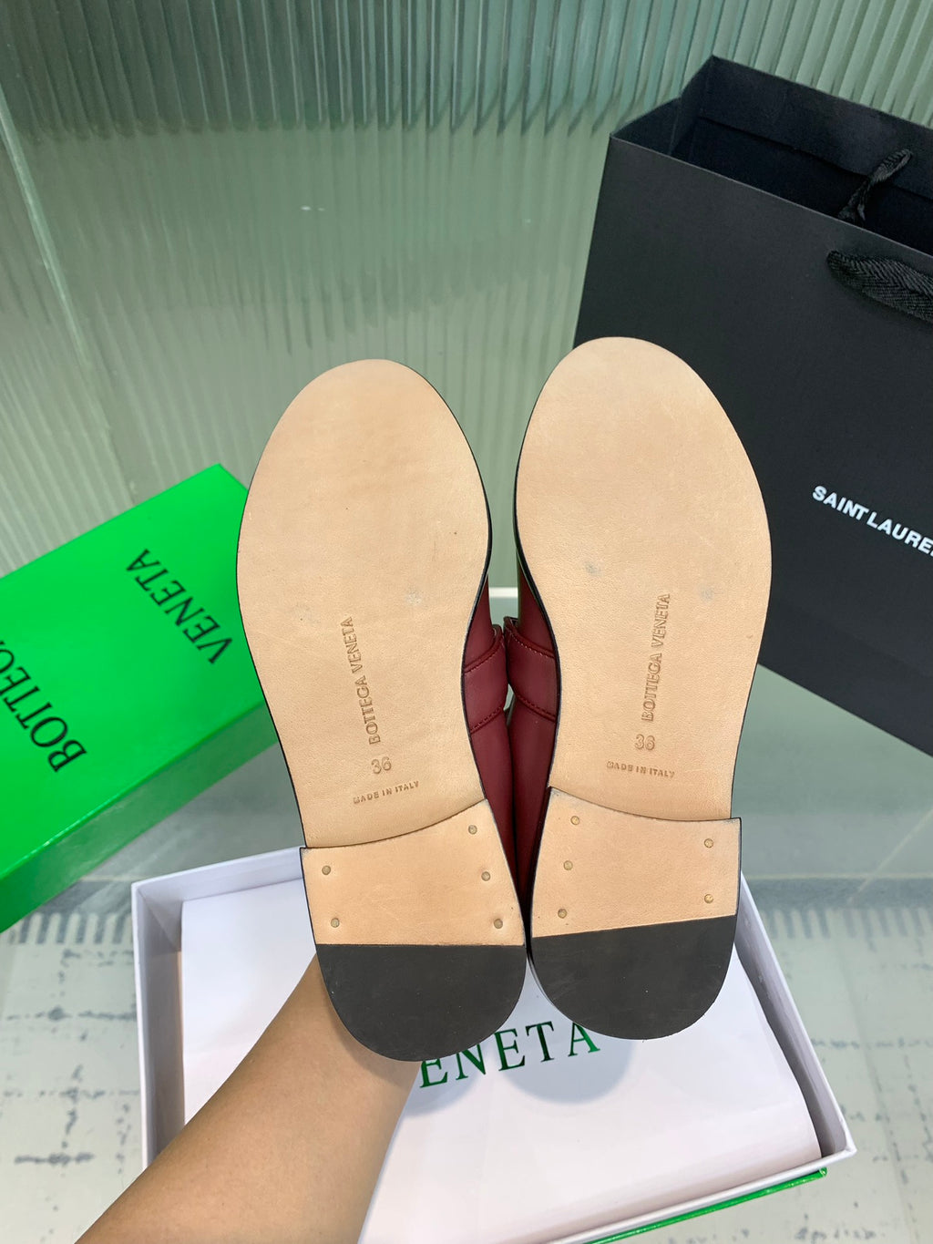 Bottega Veneta 40.41.42 Black & Red Loafers EU 35-42 Edition 2 - detail image 9