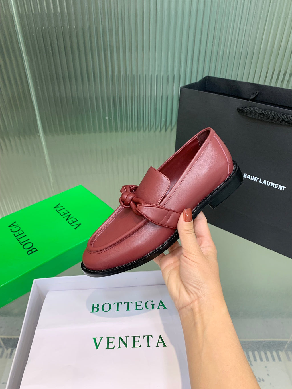 Bottega Veneta 40.41.42 Black & Red Loafers EU 35-42 Edition 2 - detail image 6