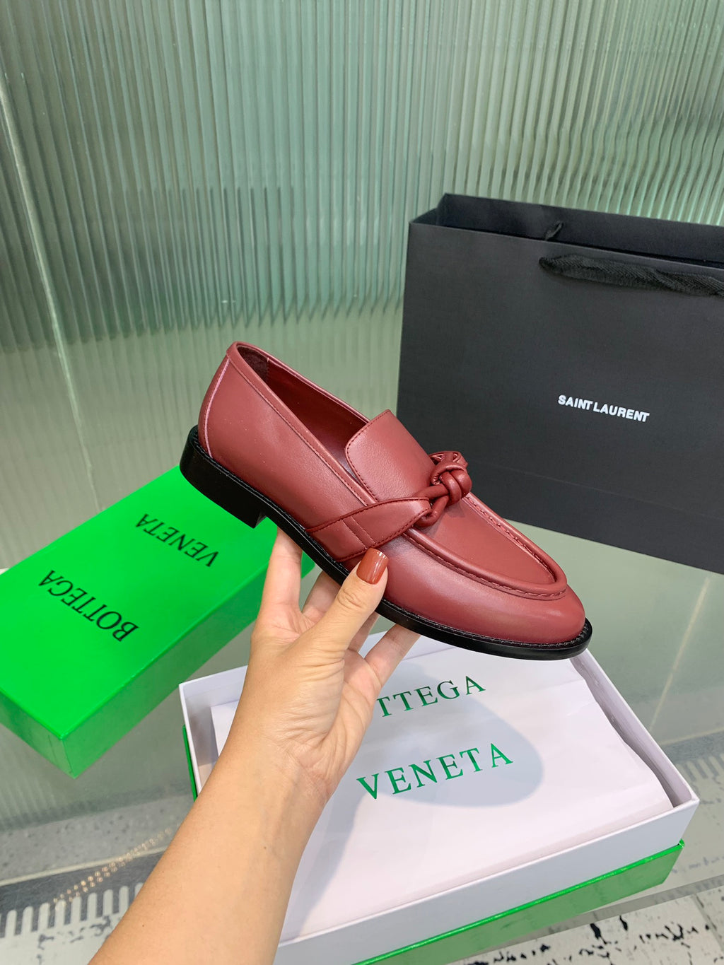 Bottega Veneta 40.41.42 Black & Red Loafers EU 35-42 Edition 2 - detail image 5