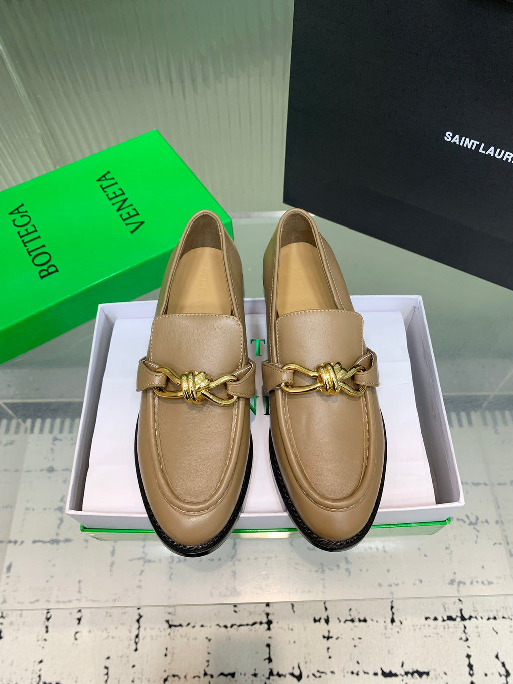 Bottega Veneta Black & Rose Gold Designer Shoes EU 35-42 Edition 4