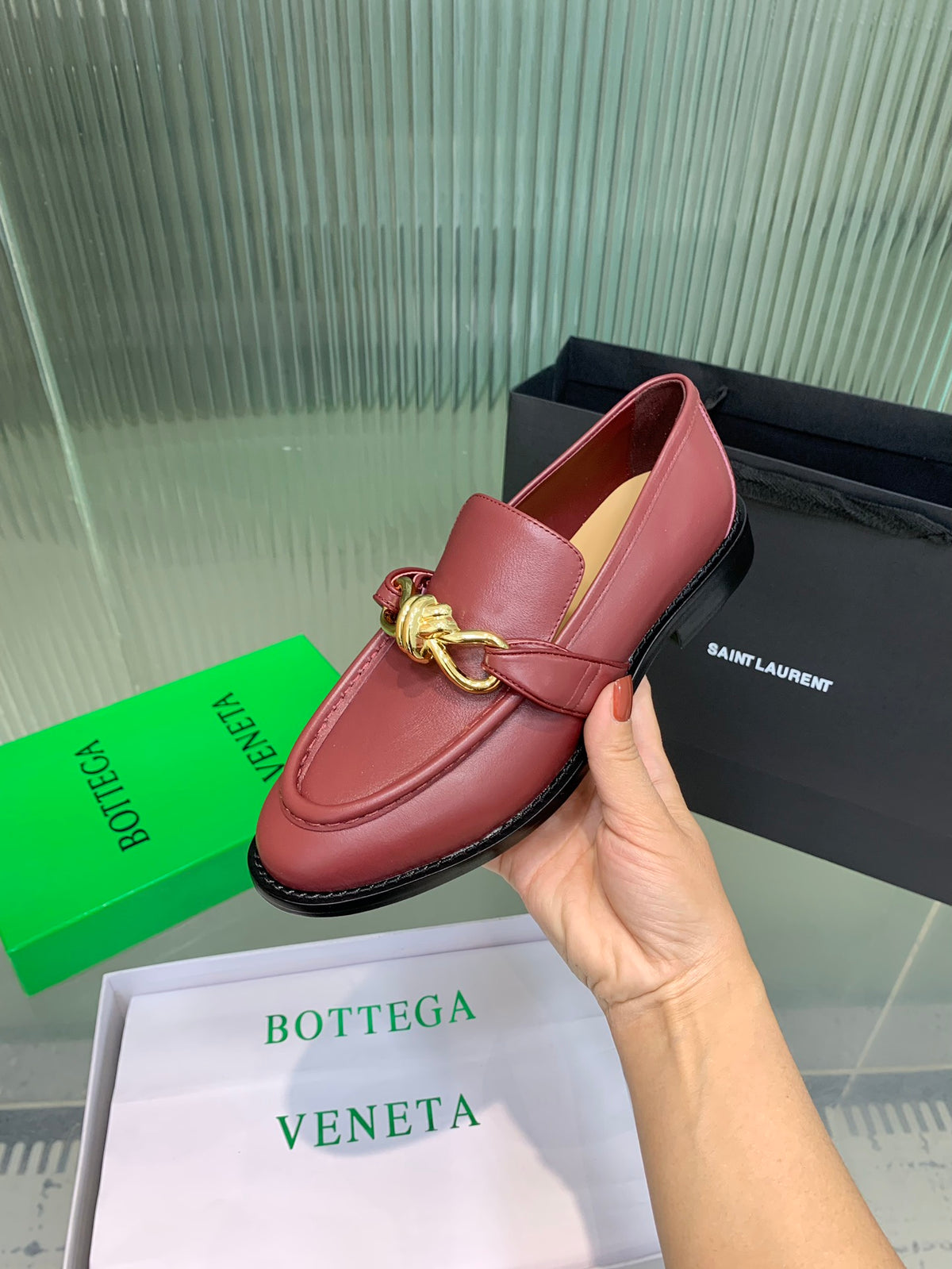 Bottega Veneta 40.41.42 Black & Red Loafers EU 35-42 - detail image 6