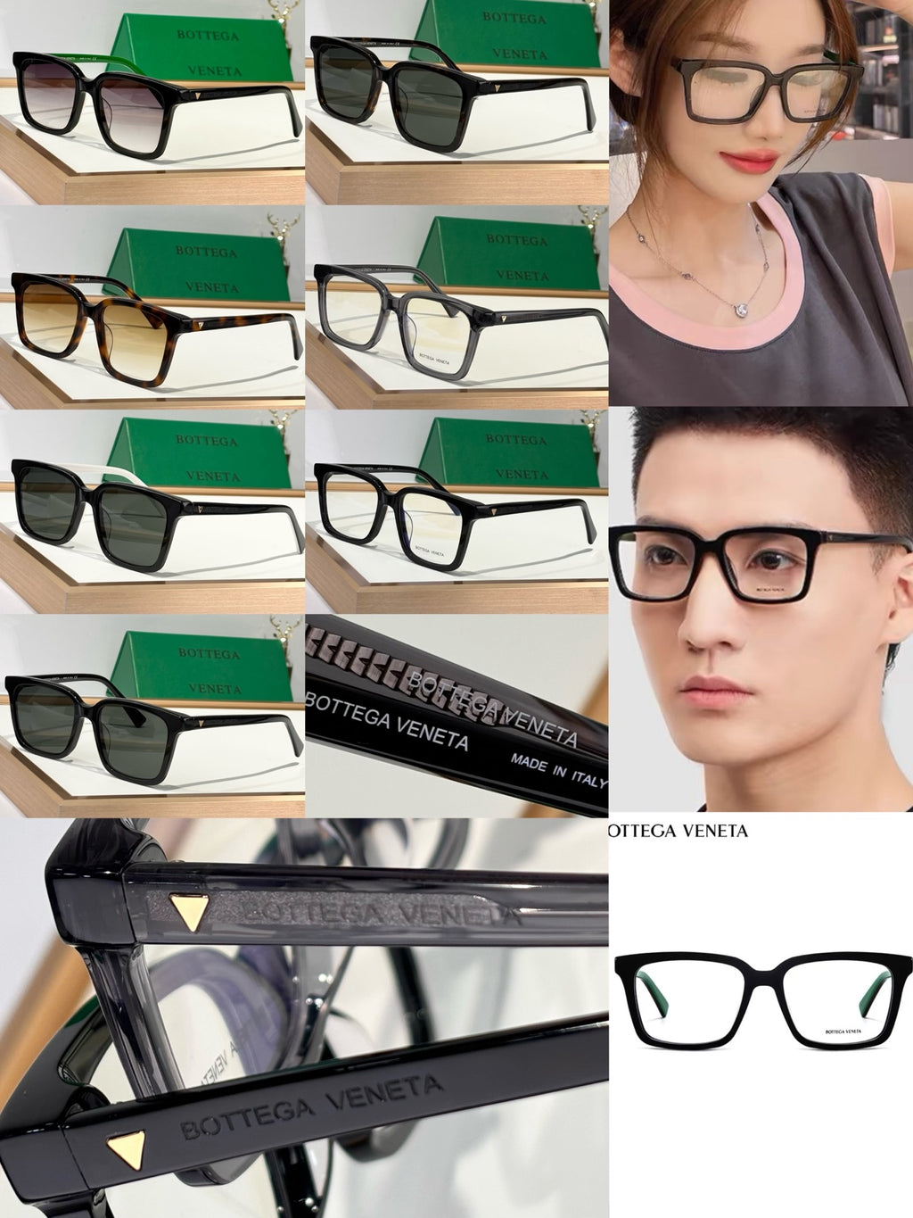 Bottega Veneta BV1228 Green & Brown Designer Sunglasses 54-18-145 mm - detail image 9