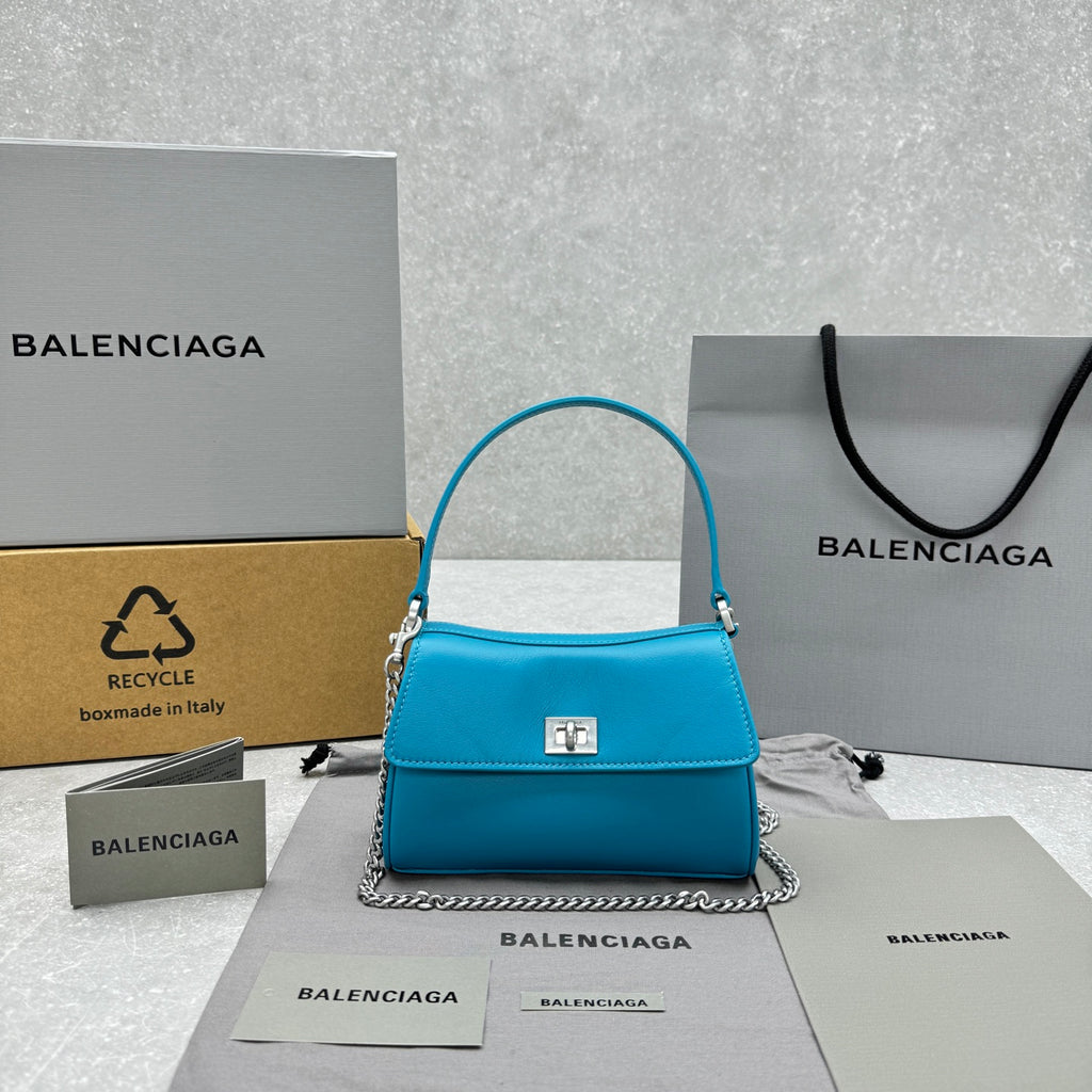 Balenciaga 92894 Blue Chain Bag
