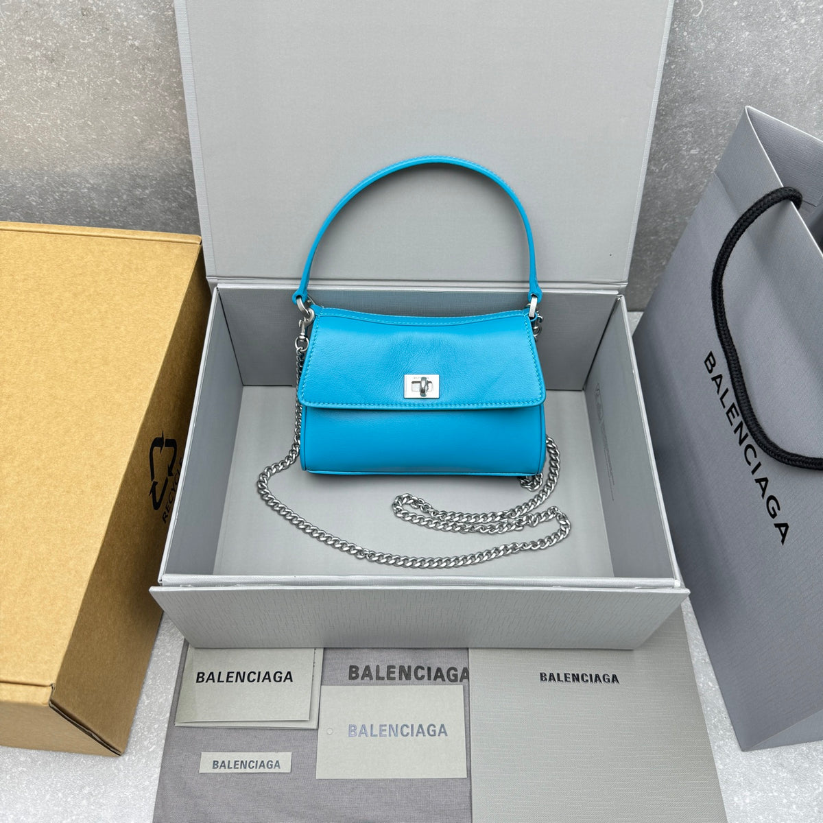 Balenciaga Gray Designer Handbag