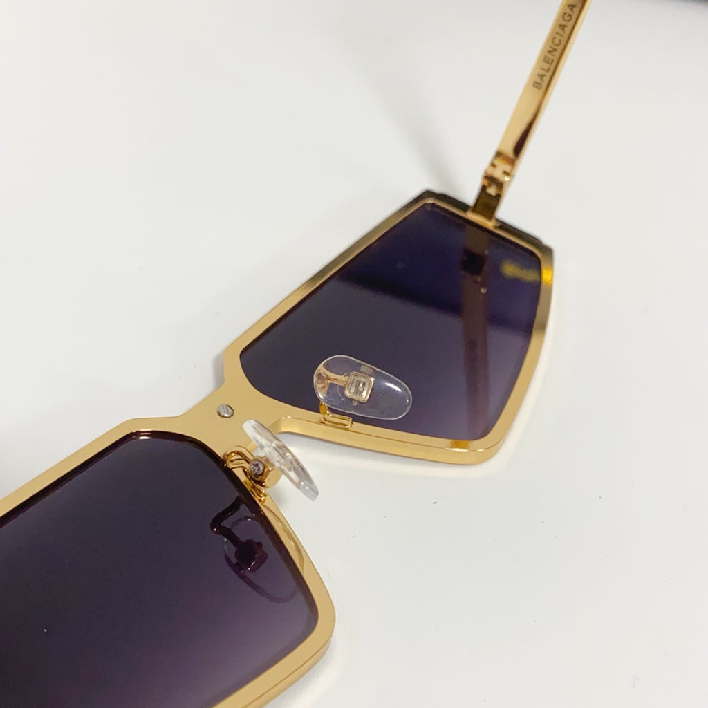 Balenciaga BB0192S Black & Rose Gold Designer Sunglasses - detail image 8