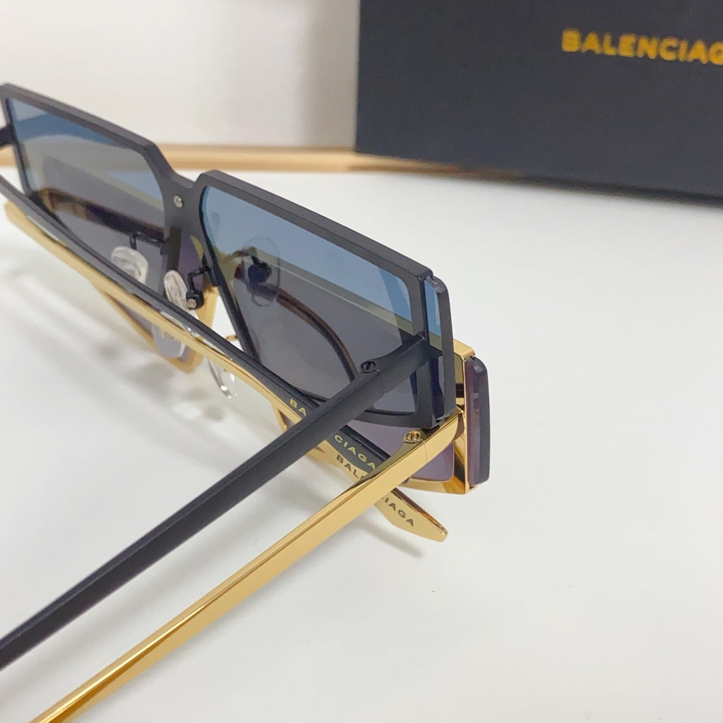 Balenciaga BB0192S Black & Rose Gold Designer Sunglasses - detail image 9