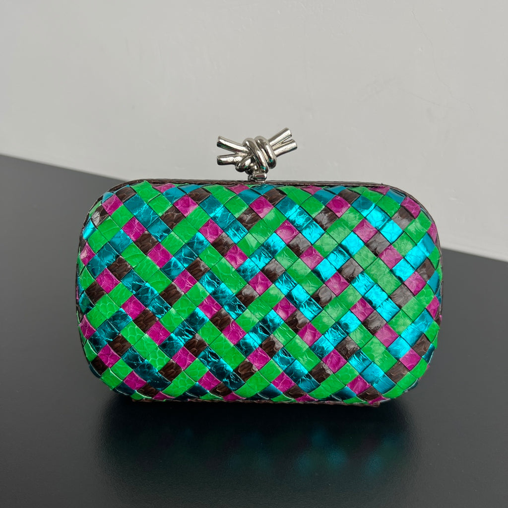 Bottega Veneta 20X12X5 Black & Green Designer Handbag Edition 2