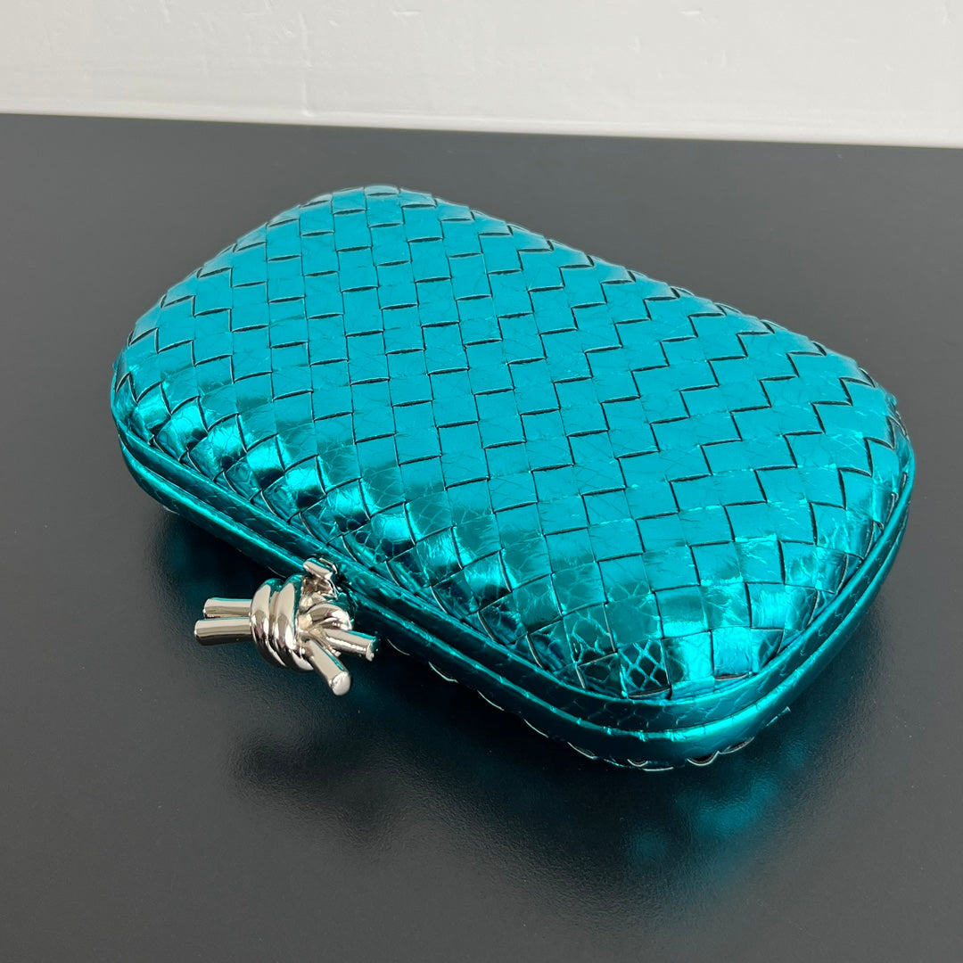 Bottega Veneta 20X12X5 Teal Designer Handbag - detail image 4