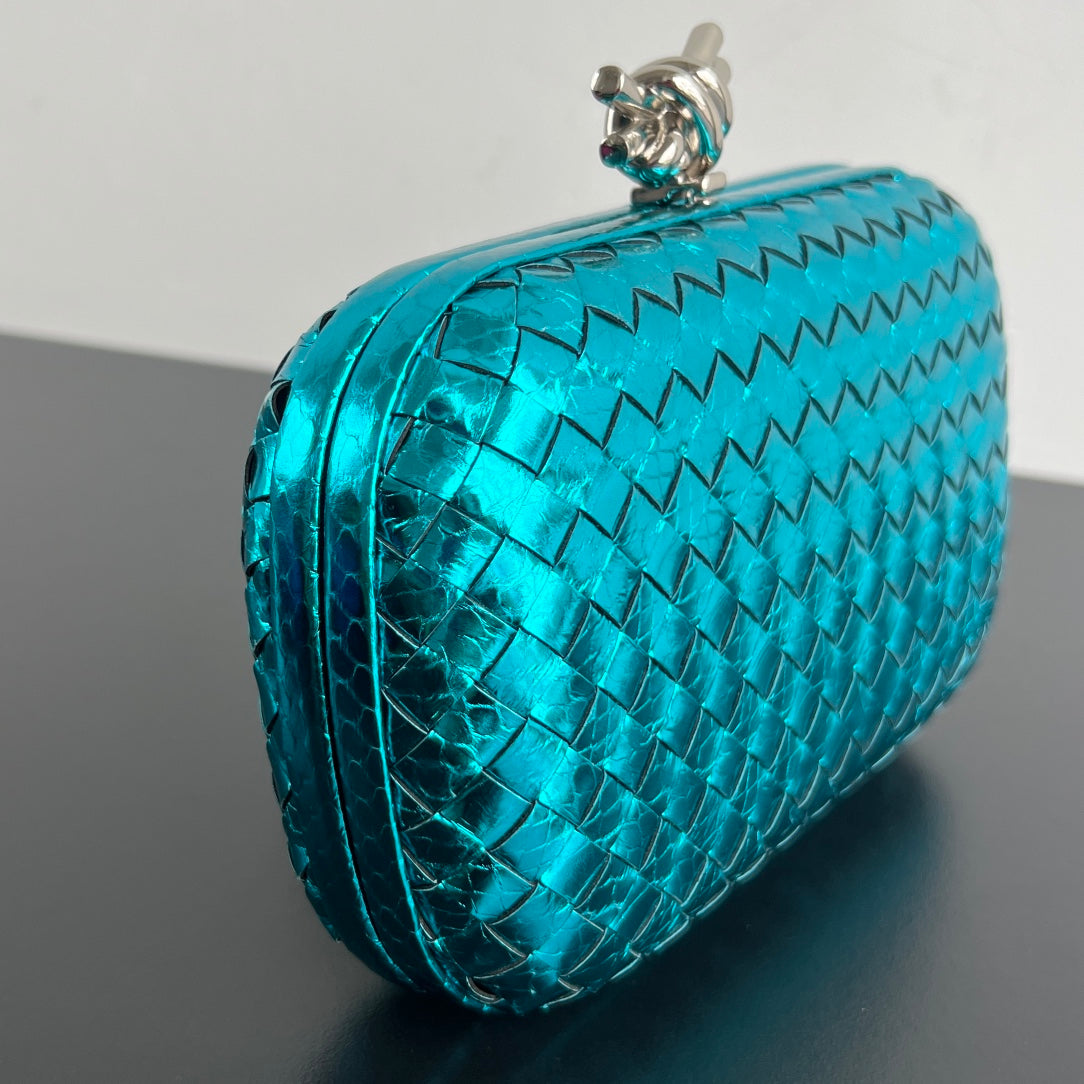 Bottega Veneta 20X12X5 Teal Designer Handbag - detail image 2