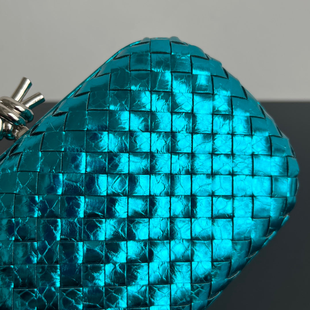Bottega Veneta 20X12X5 Teal Designer Handbag - detail image 8