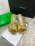 Bottega Veneta Black & Gold Designer Shoes EU 35-43