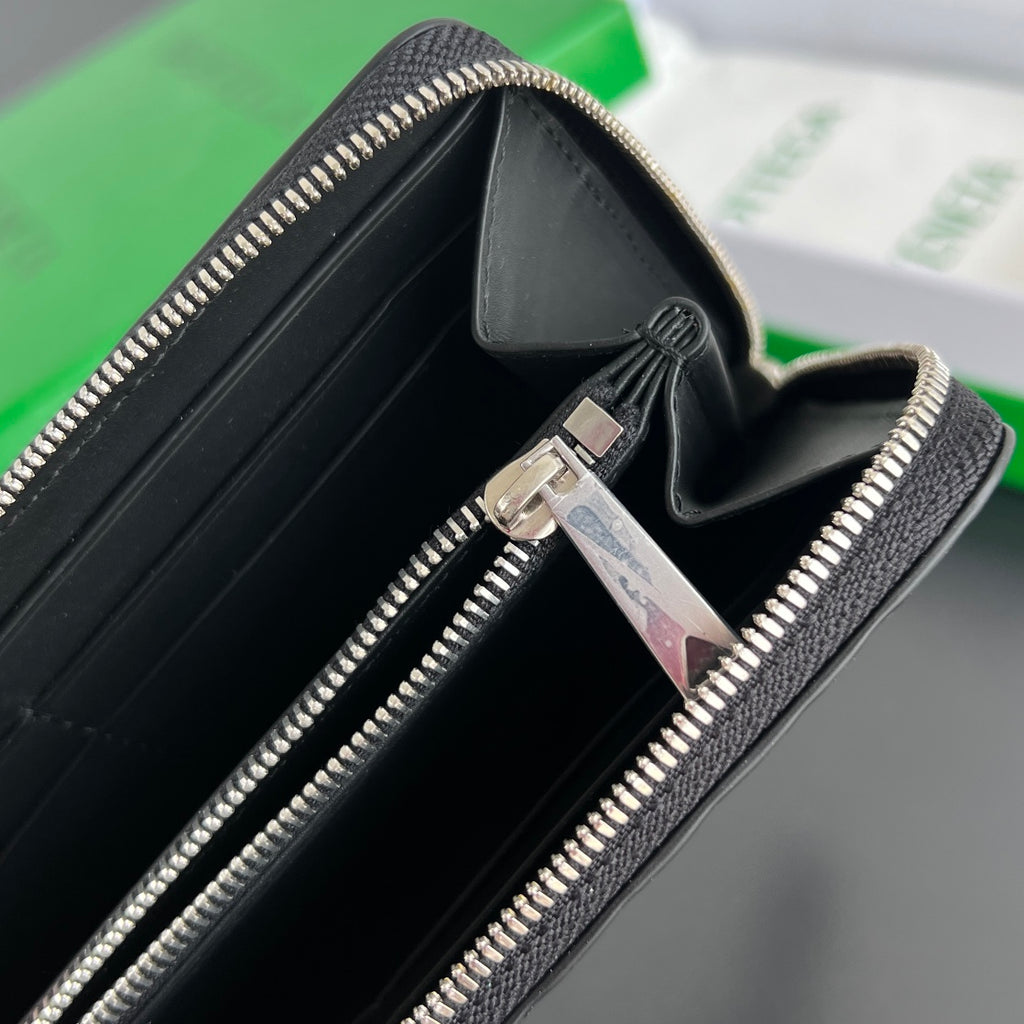 Bottega Veneta 19X10X2 Black & Green Designer Wallet - detail image 6