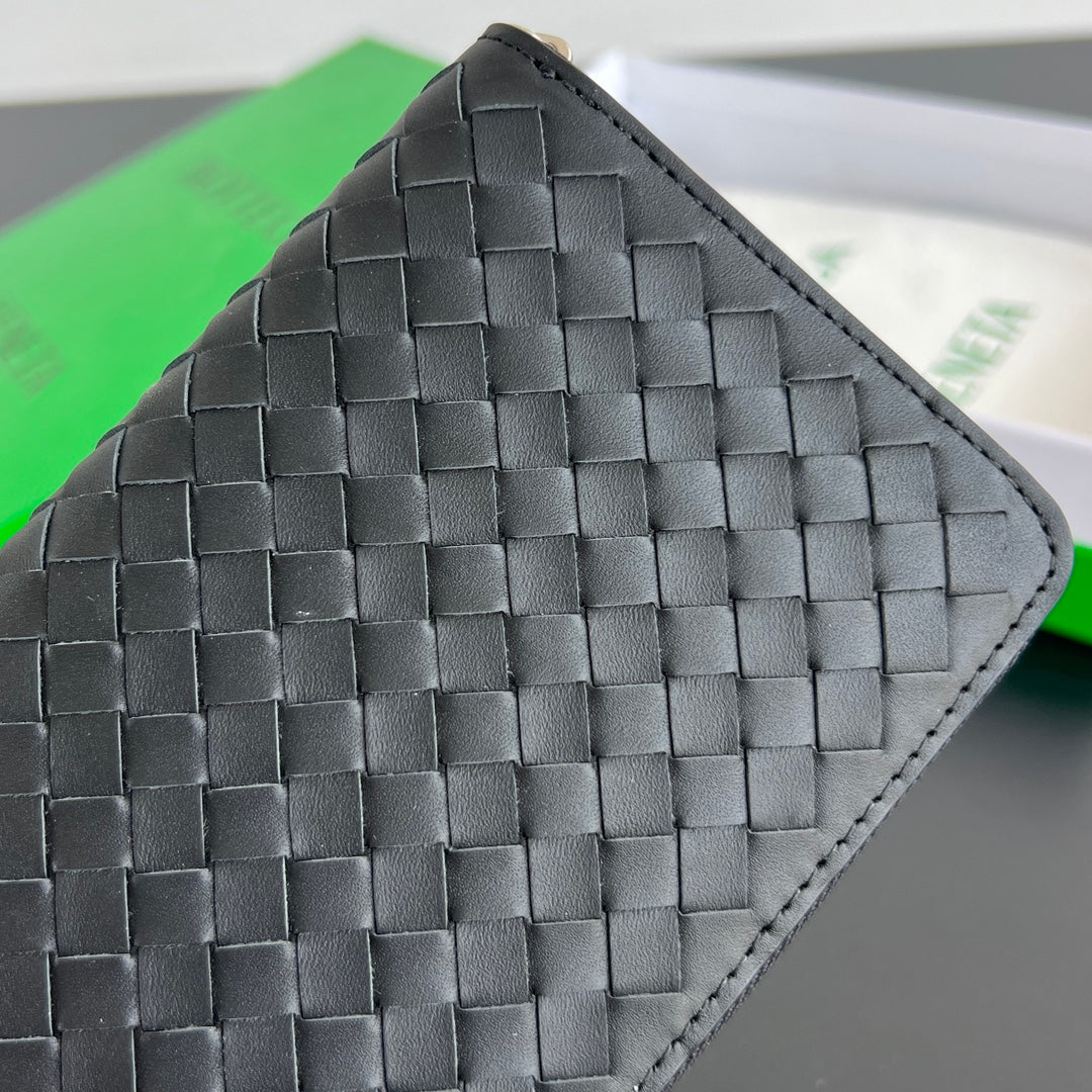 Bottega Veneta 19X10X2 Black & Green Designer Wallet - detail image 9